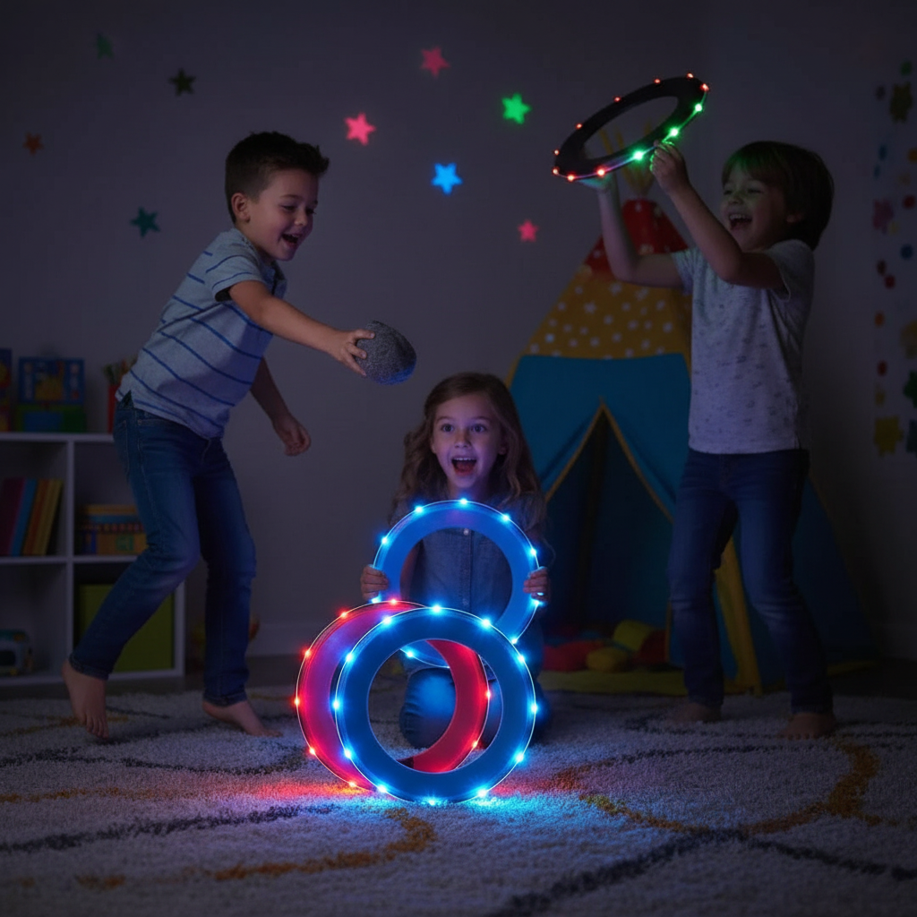 Flying Toy Ring With LED Lights For Kids