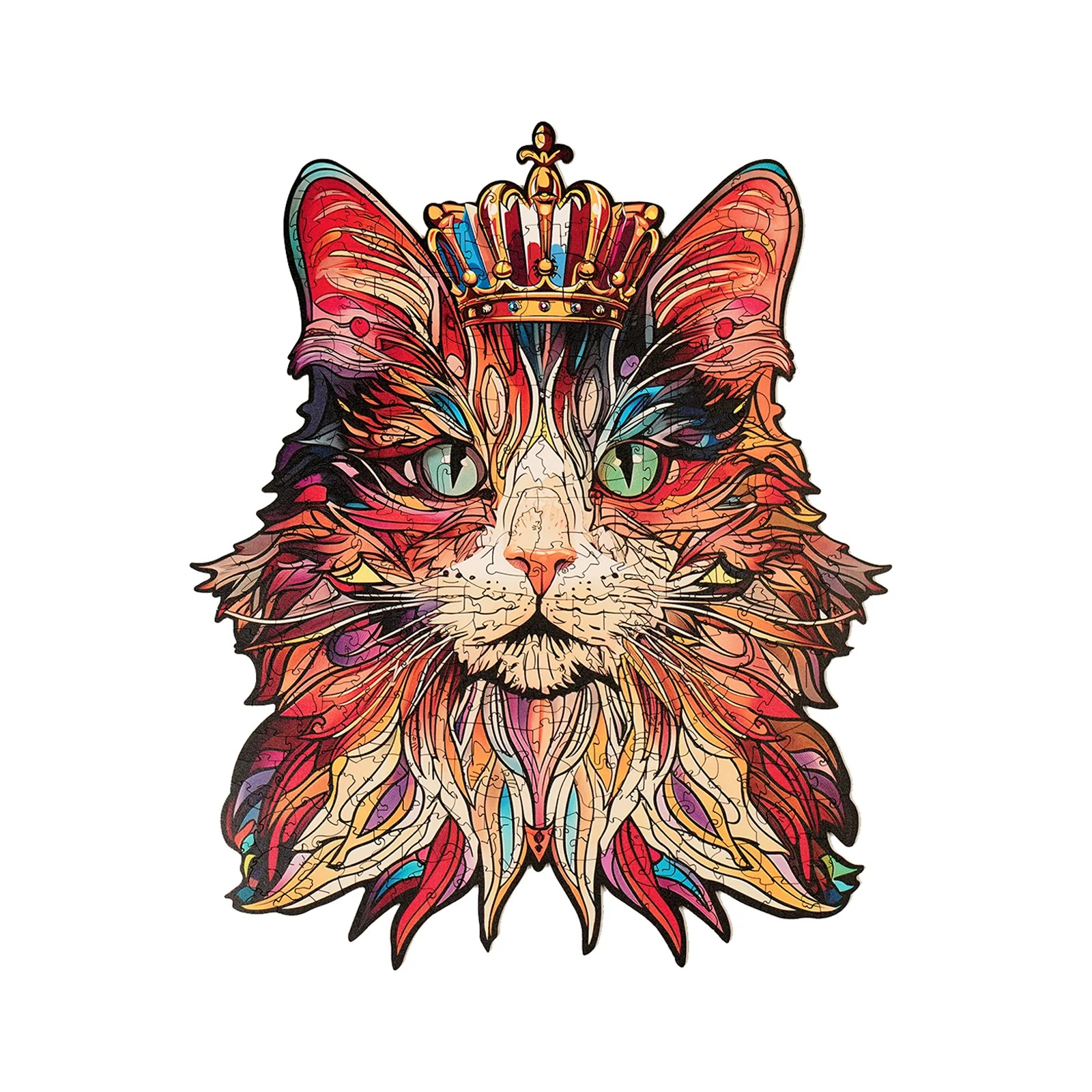 Cat King Wooden Jigsaw Puzzle