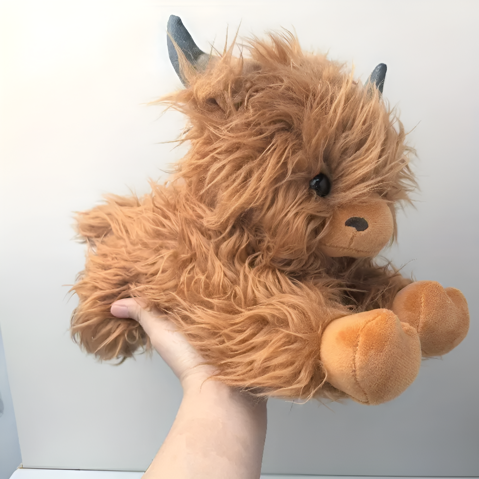 Fluffy Highland Cow Stuffed Animal for Kids and Farm Inspired Room Decor