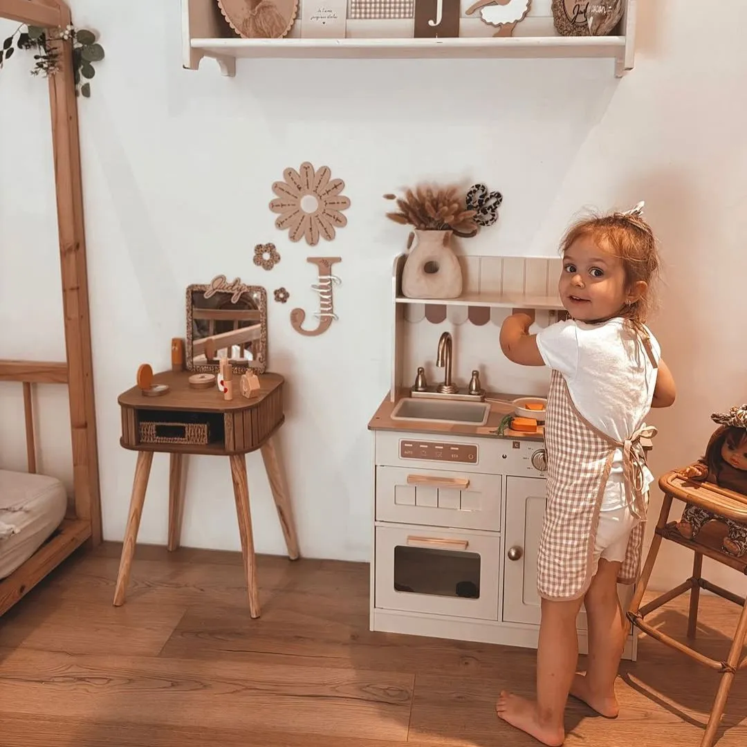 Realistic Wooden Play Kitchen For Kids