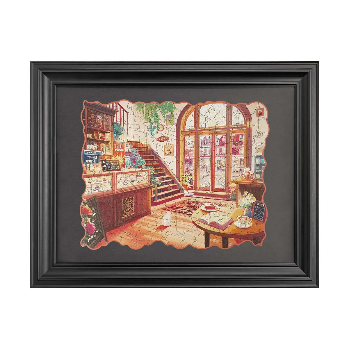 Winter Cafe Wooden Jigsaw Puzzle