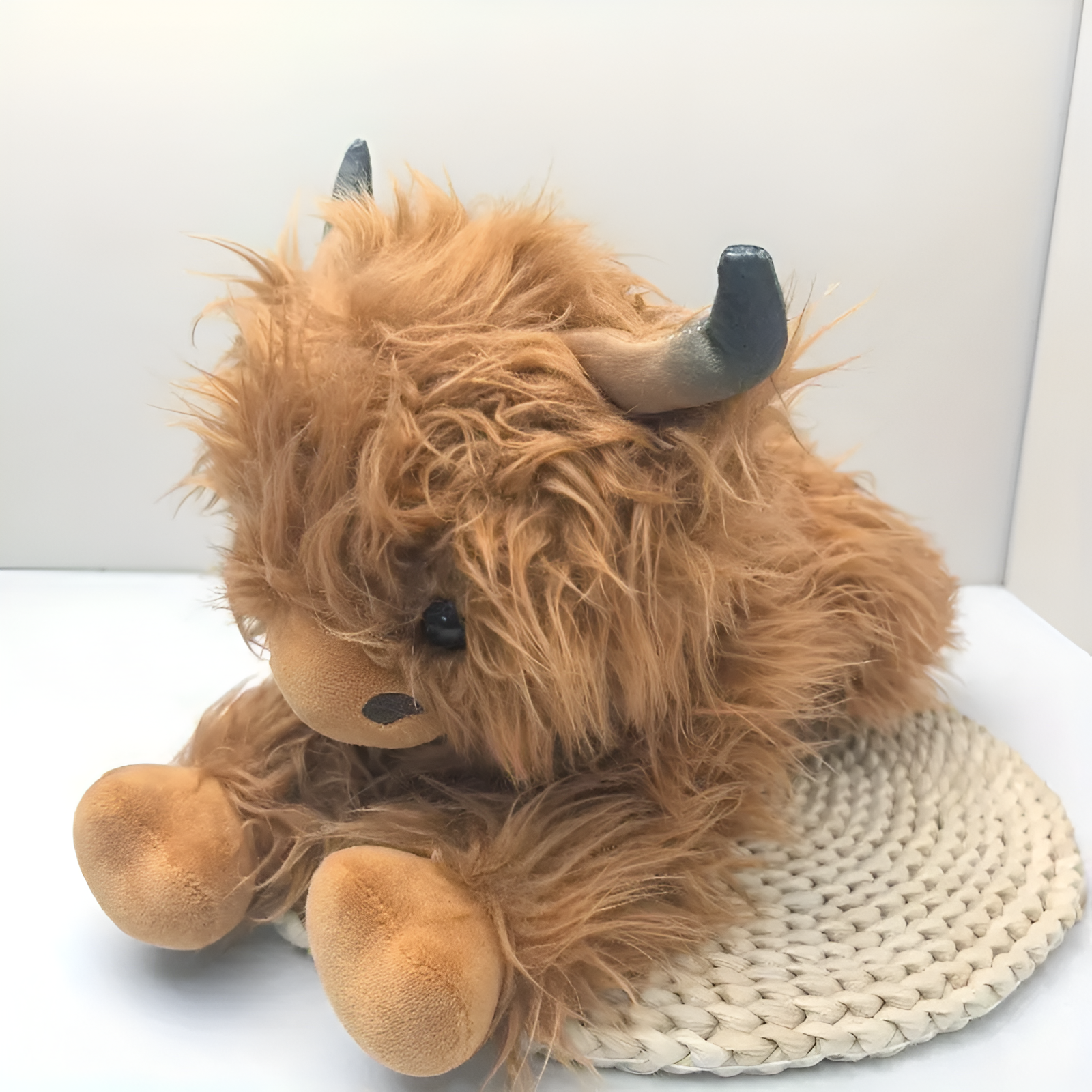 Fluffy Highland Cow Stuffed Animal for Kids and Farm Inspired Room Decor