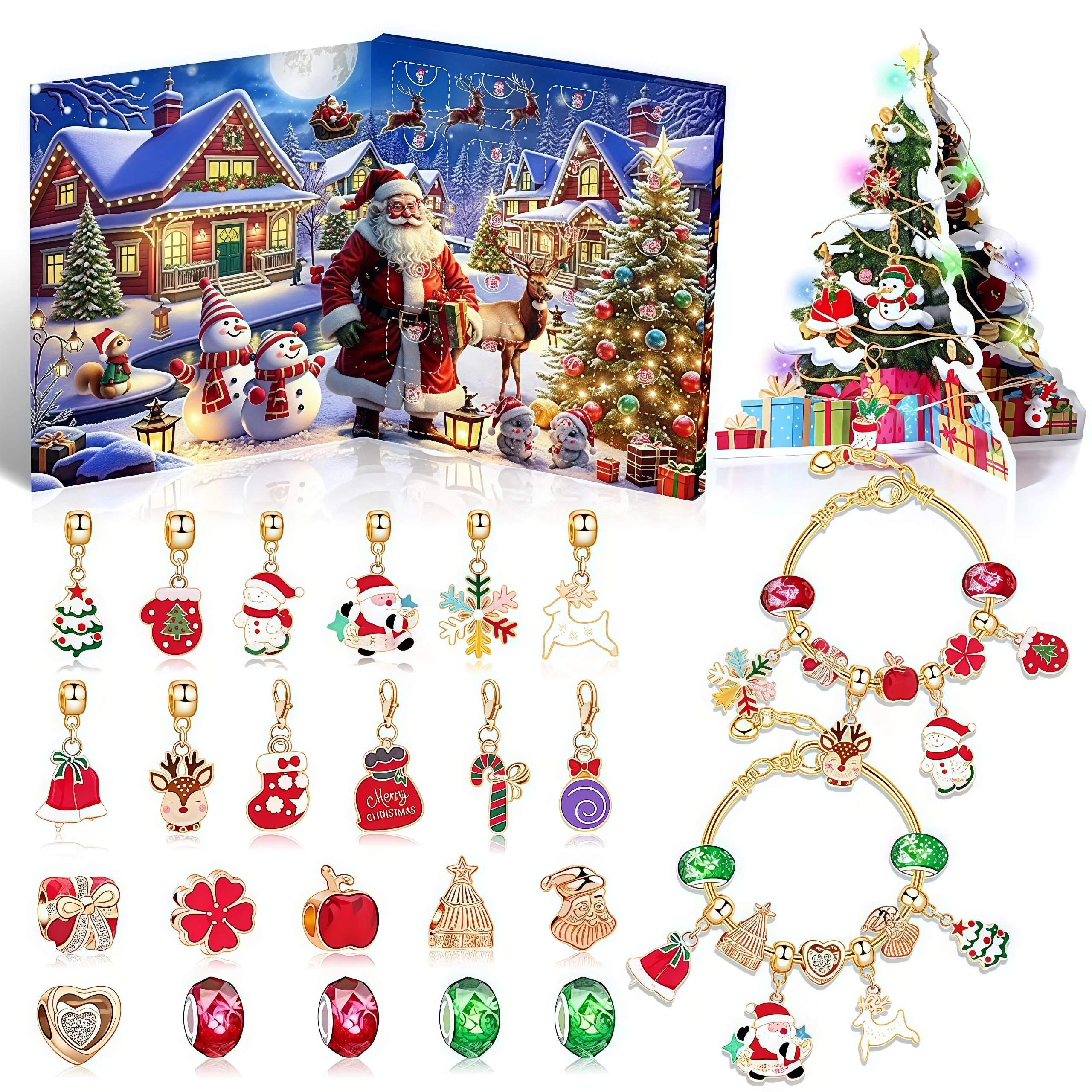 Christmas Charm Bracelet Advent Calendar Set