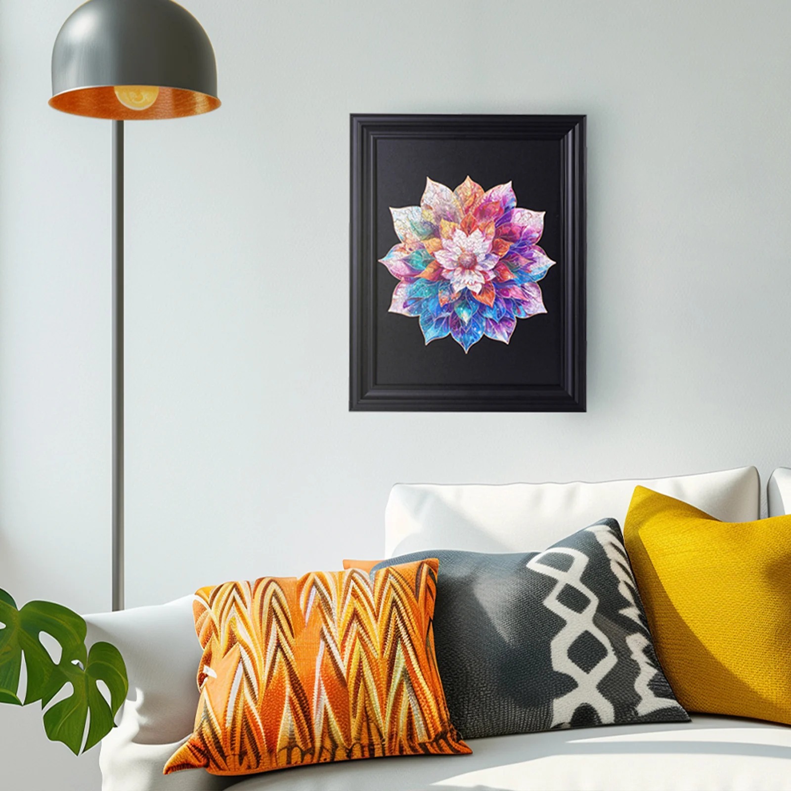 Mystic Mandala Flower Wooden Jigsaw Puzzle