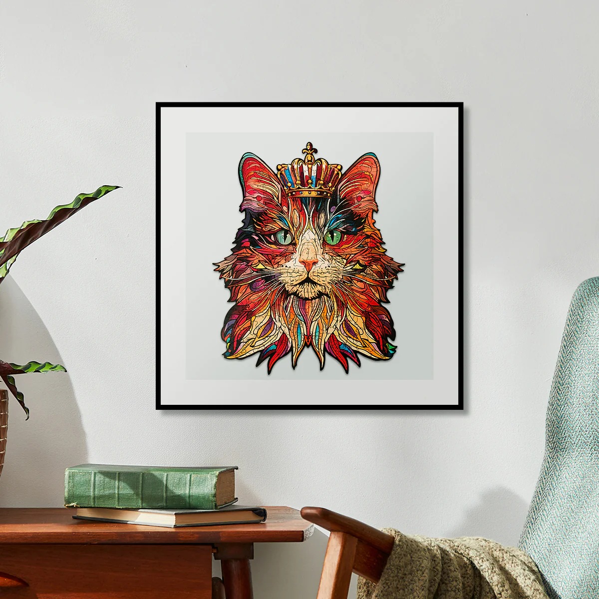 Cat King Wooden Jigsaw Puzzle