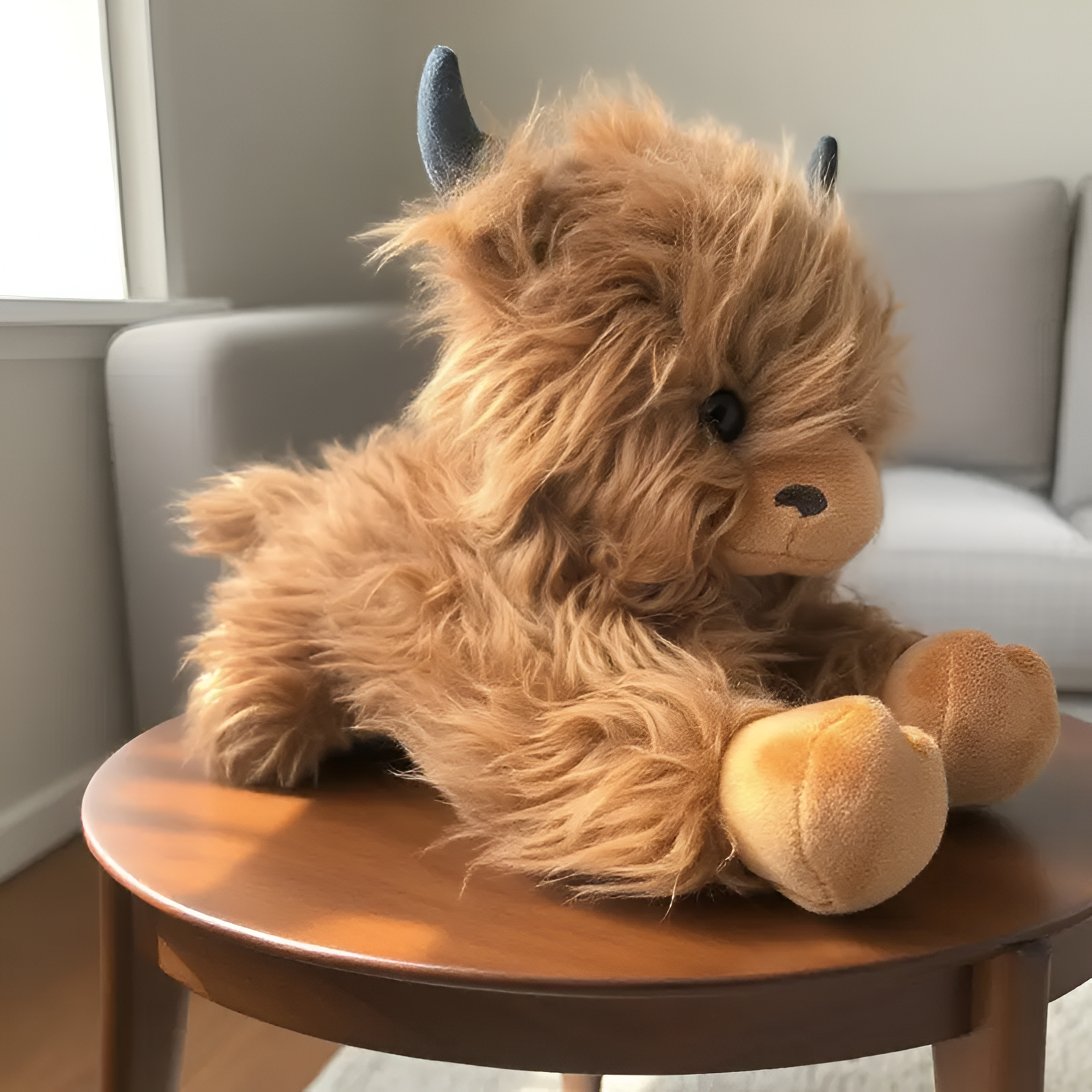 Fluffy Highland Cow Stuffed Animal for Kids and Farm Inspired Room Decor