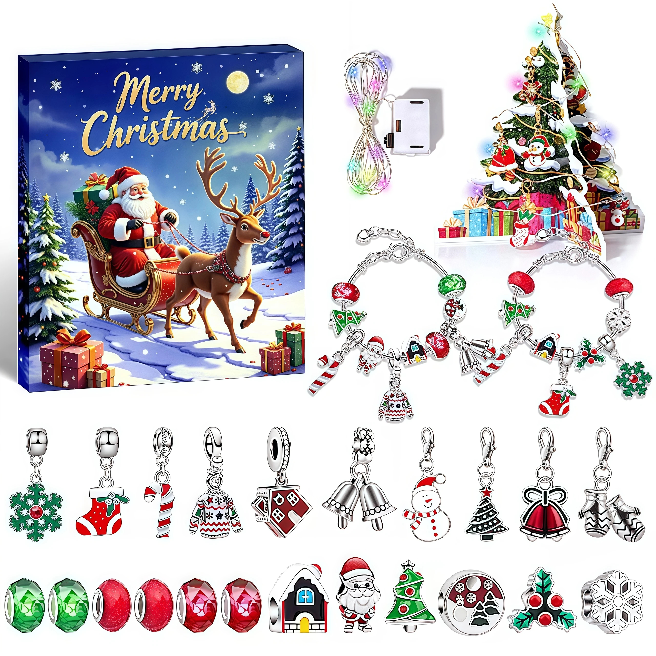 Christmas Charm Bracelet Advent Calendar Set