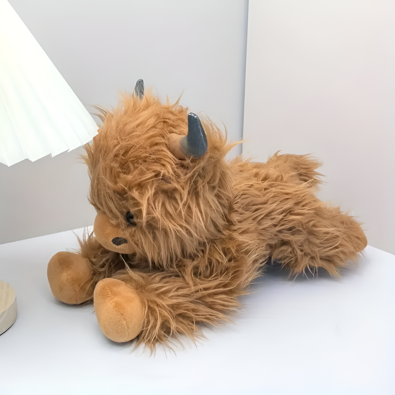 Fluffy Highland Cow Stuffed Animal for Kids and Farm Inspired Room Decor