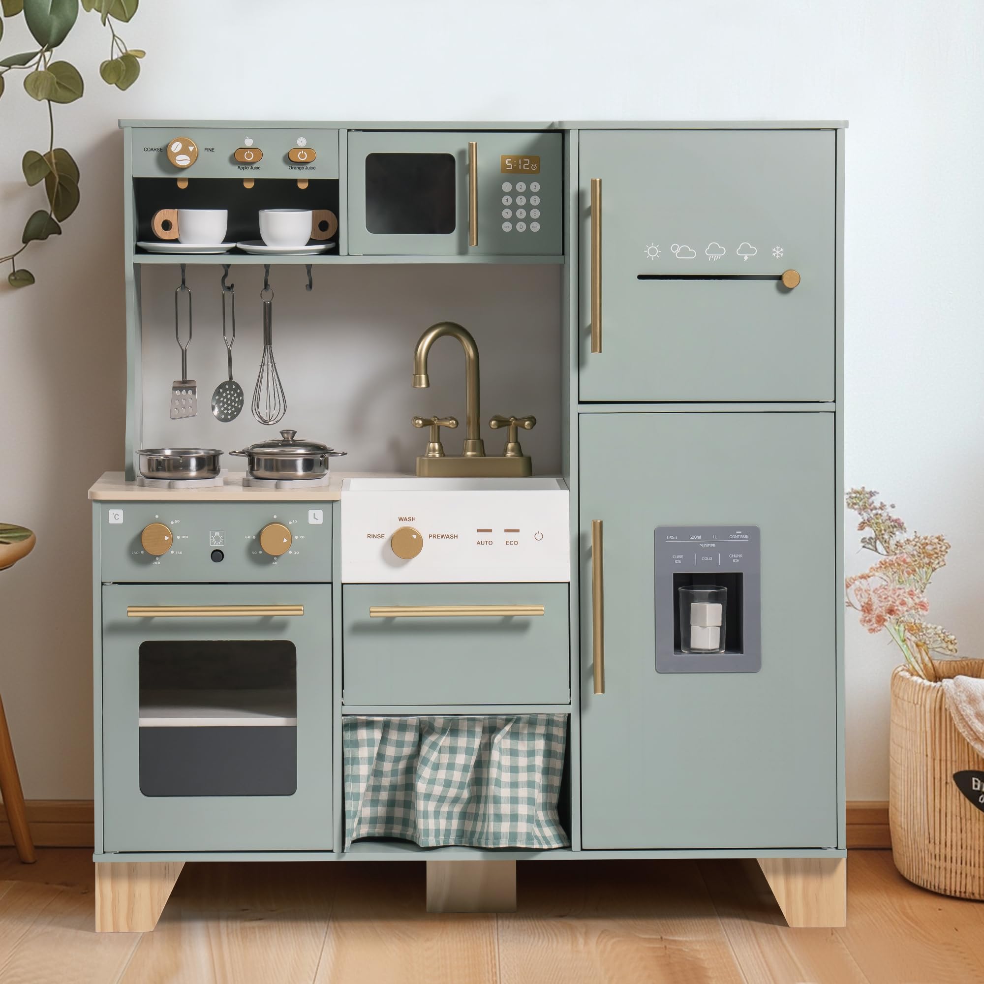 Wooden Kids Play Kitchen Set