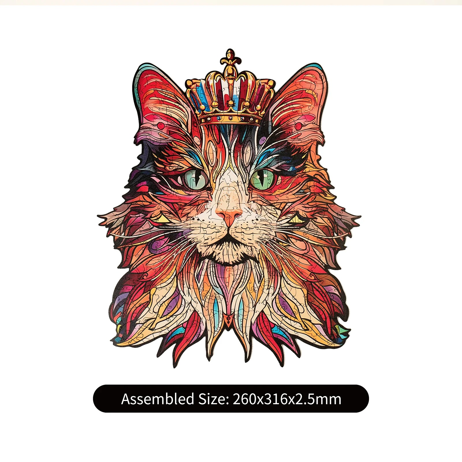 Cat King Wooden Jigsaw Puzzle