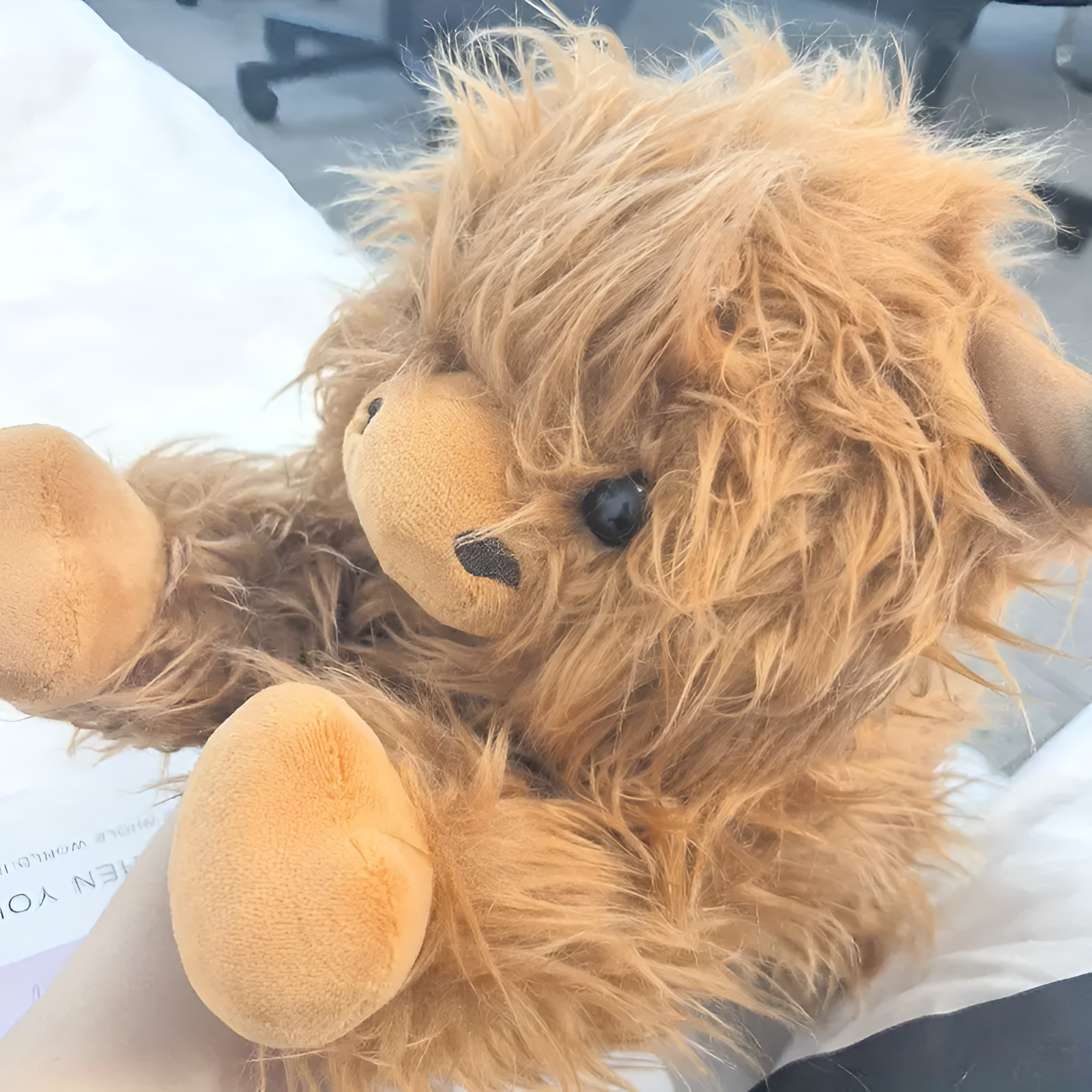 Fluffy Highland Cow Stuffed Animal for Kids and Farm Inspired Room Decor