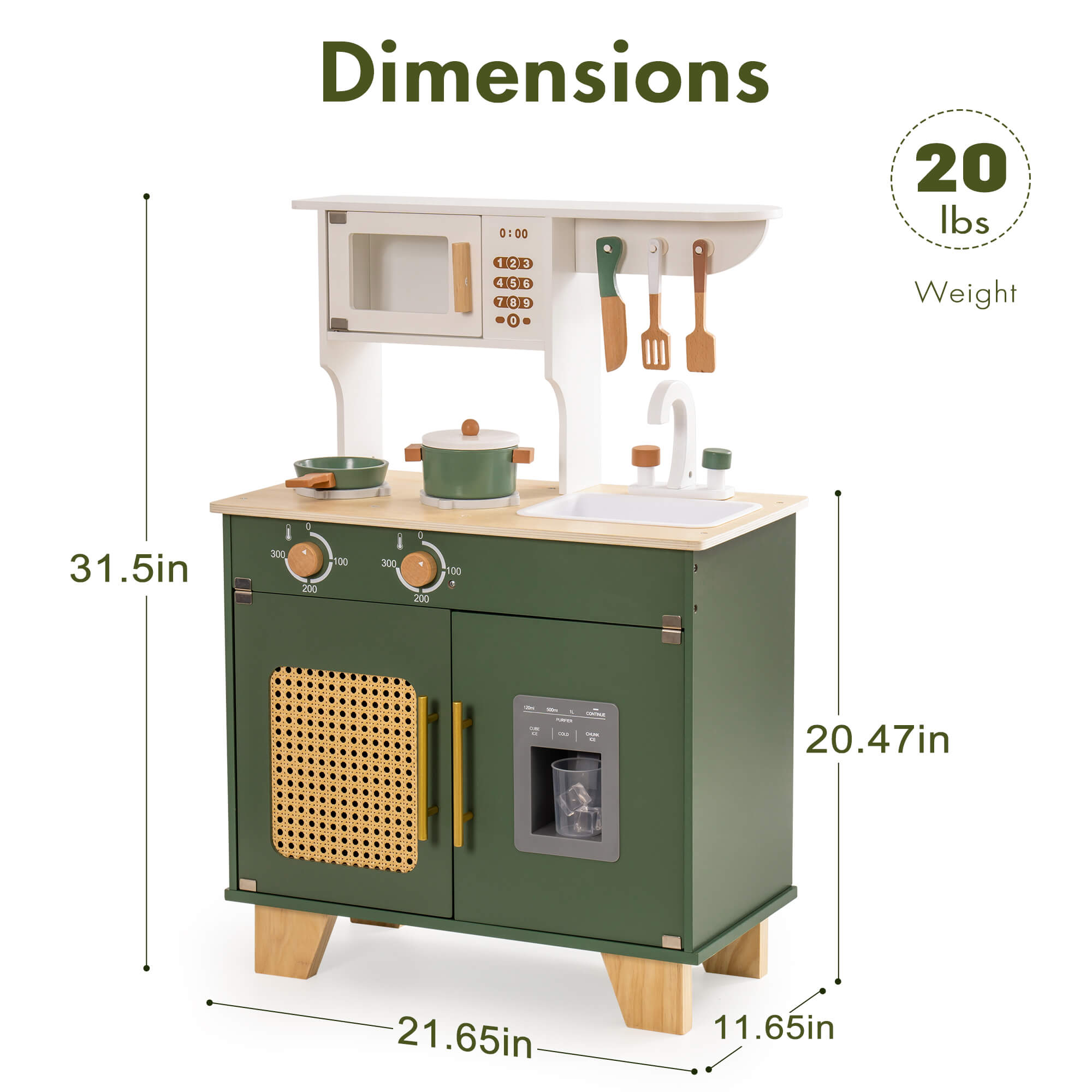 Wooden Mini Kitchen Cooking Toy For Children