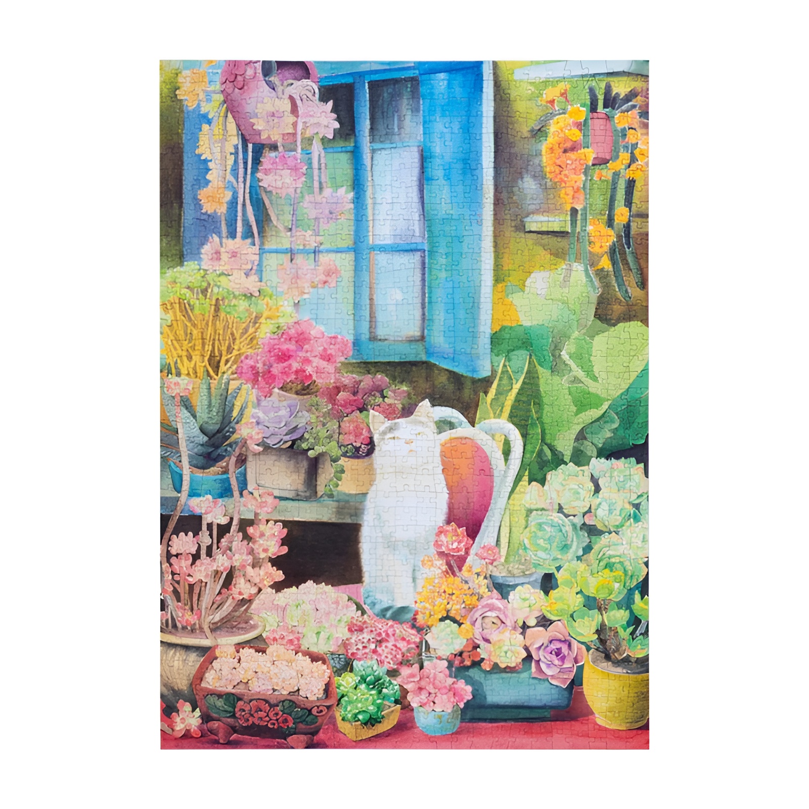 Cat Plant Yard 1000 Piece Jigsaw Puzzle