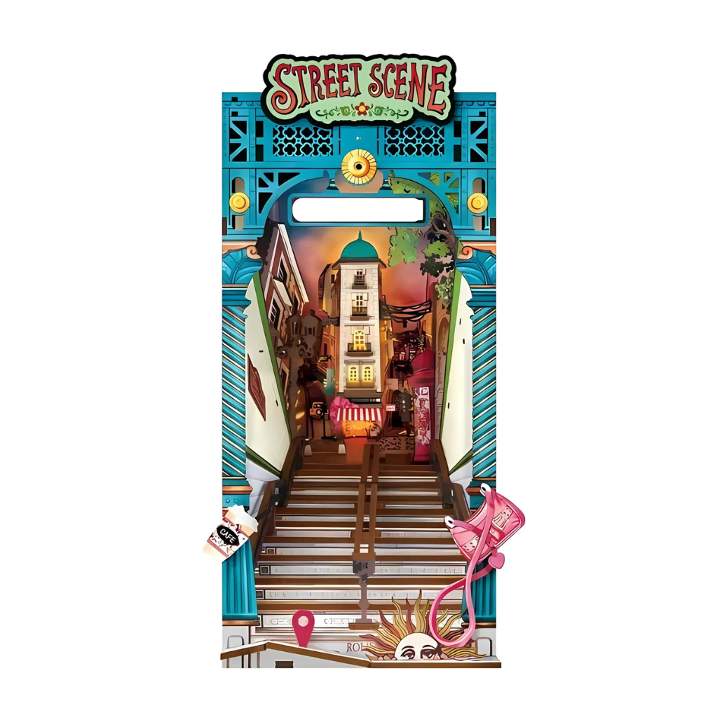 Street Scene DIY Book Nook Shelf Insert