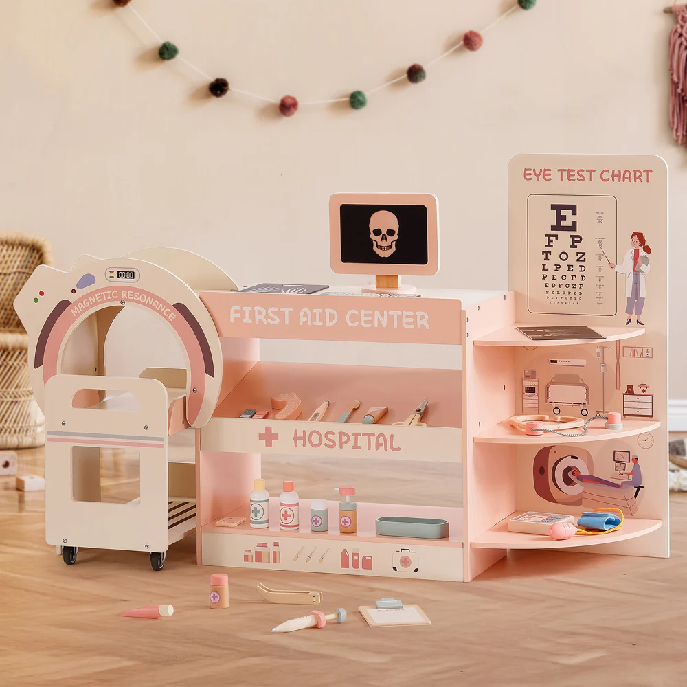 Wooden Doctors Activity Center Toy Set