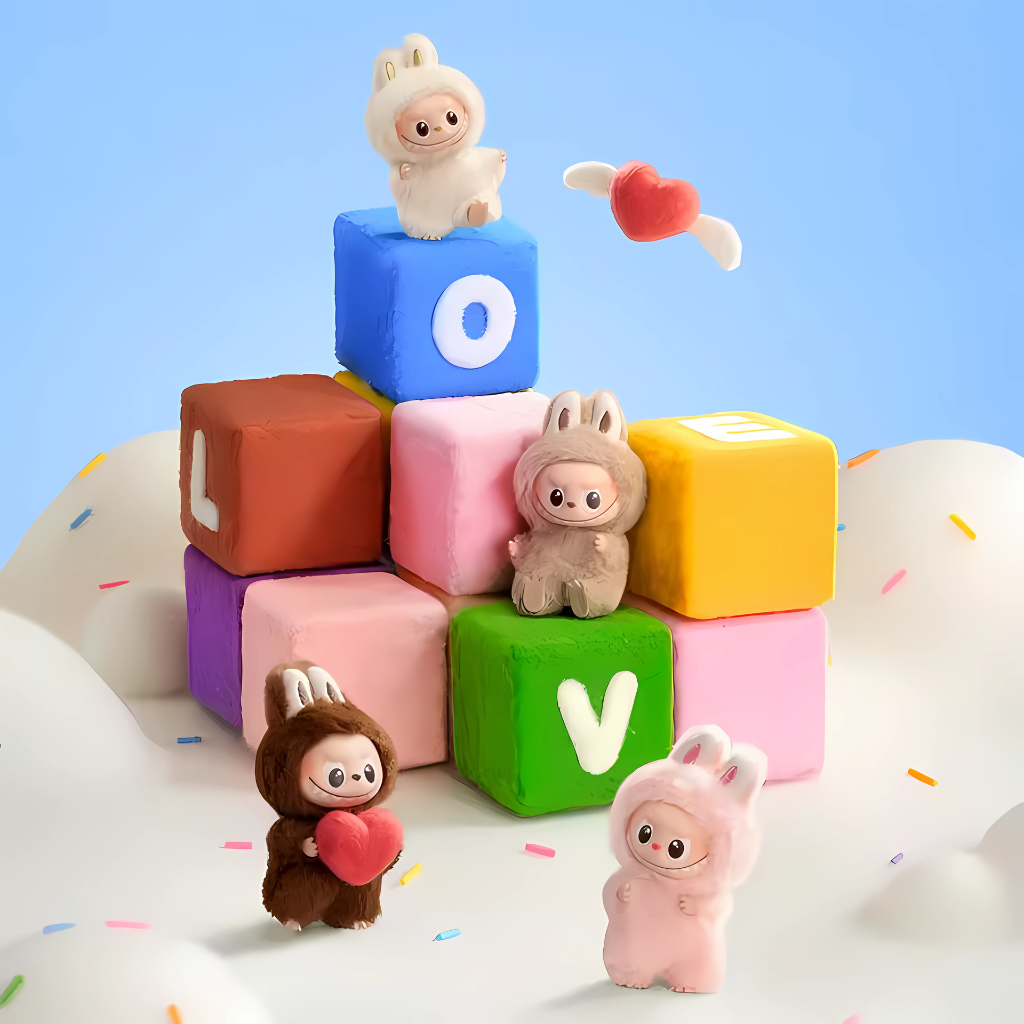  Monsters Pin For Love Series Vinyl Plush Pendant Blind Box Action Figure Toy