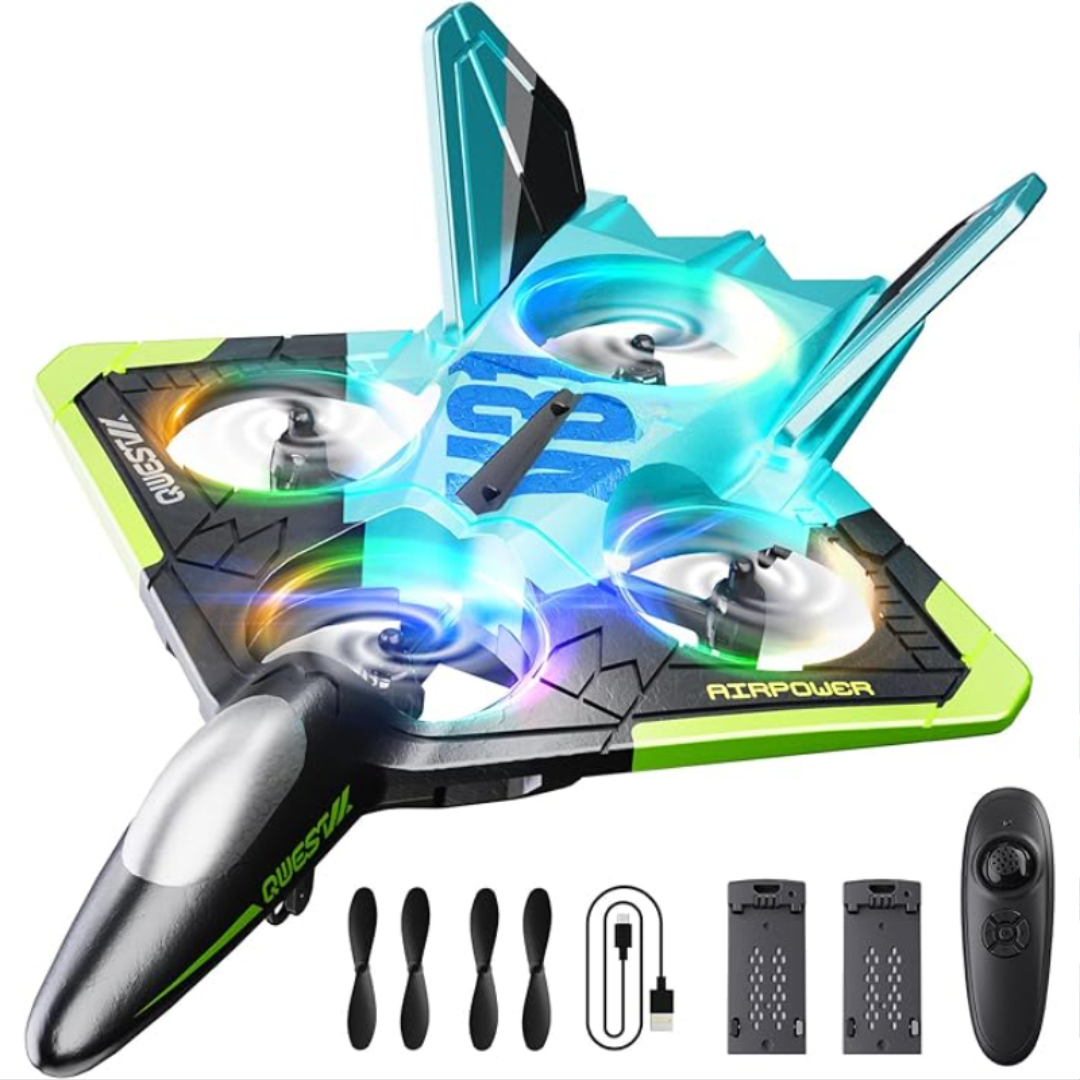 Remote Control Foam Airplane Toy With LED Lights And 360 Flip