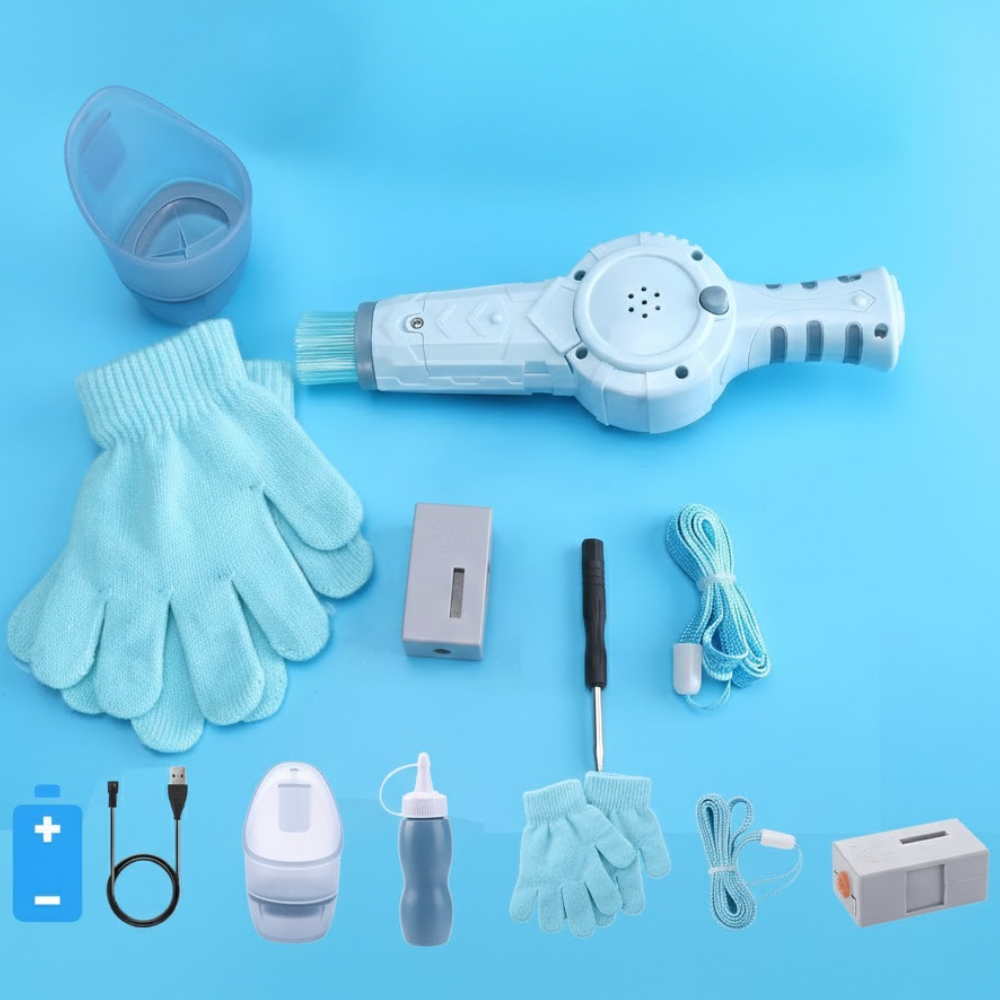 Smoke Bubble Machine for Kids, Magic Smoke Bubble Wand with Gloves