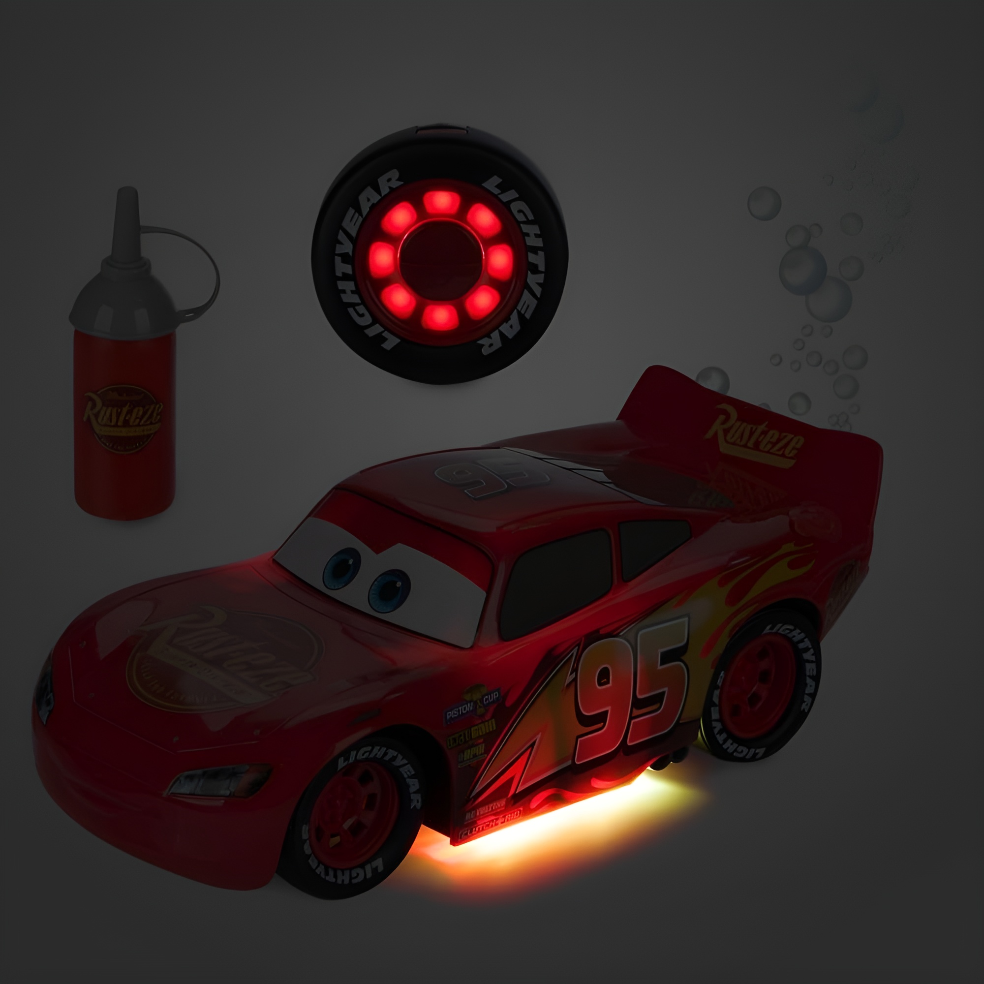 Lightning McQueen Remote Control Car With Bubble Blowing Function And Light Up Wheels