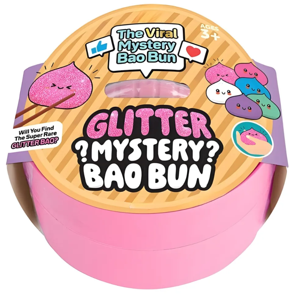 Glitter Mystery Squishy Dumpling Bao Bun 4 Inches Fidget Toy