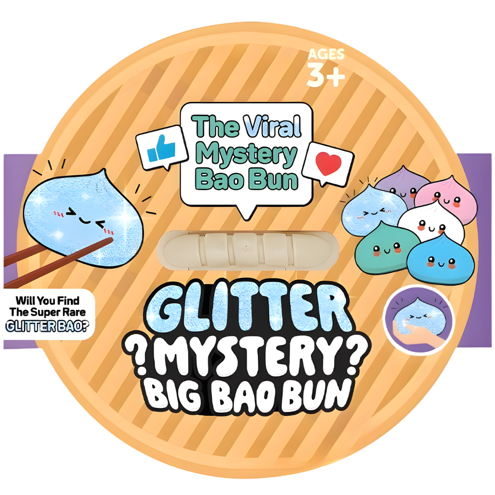 Glitter Mystery Squishy Dumpling Big Bao Bun 7 Inches Fidget Toy