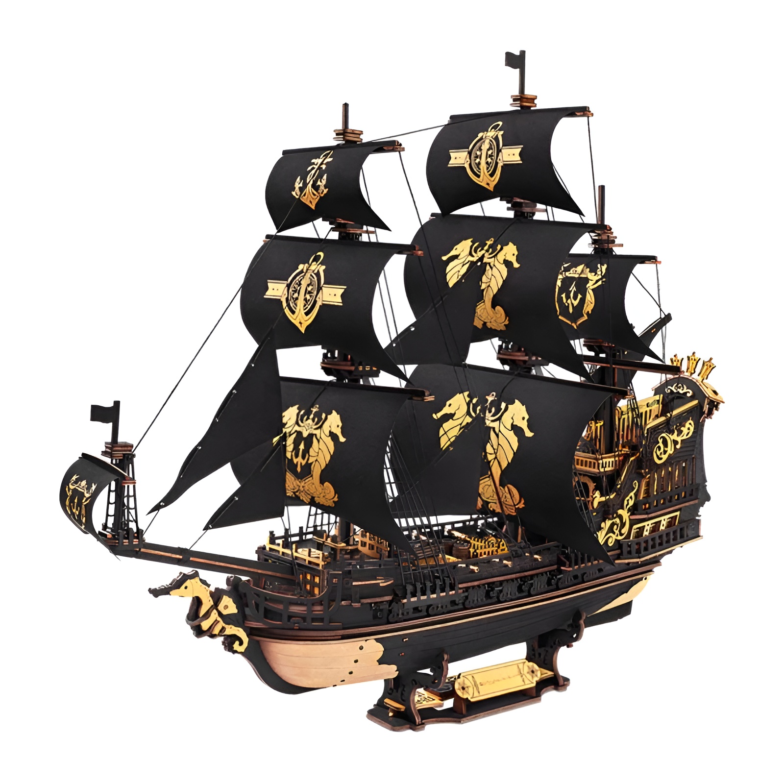 The Seahorse Barque 3D Wooden Puzzle