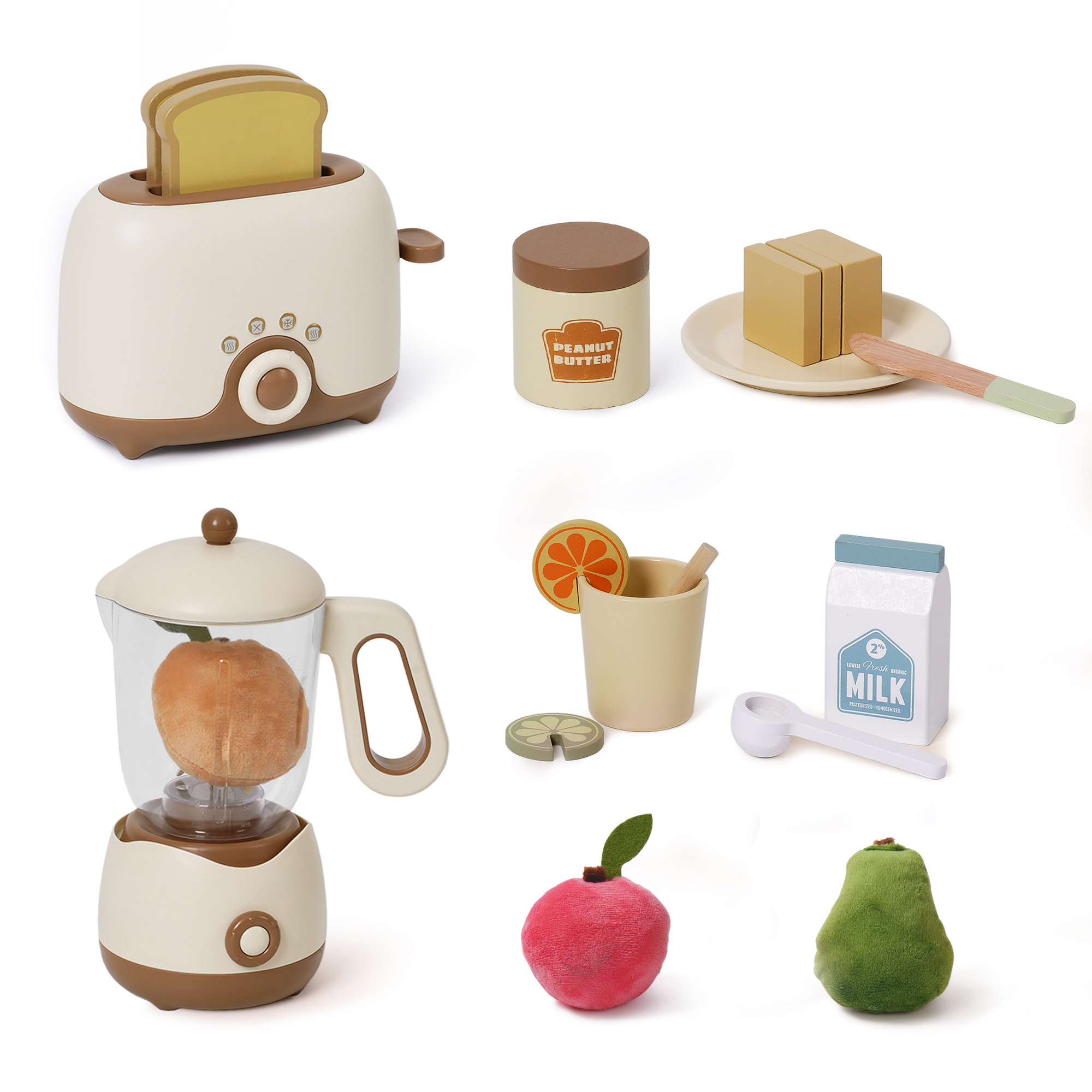 Pretend Play Kitchen Appliances Creamy 4 Set