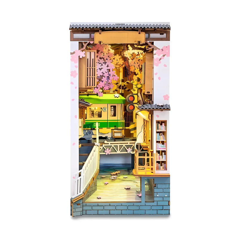 Sakura Densya 3D Wooden DIY Book Nook Shelf Insert Kit