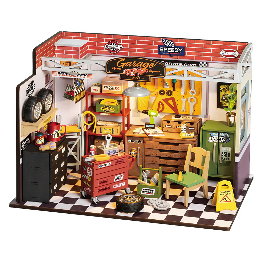 Garage Workshop DIY Miniature House Kit