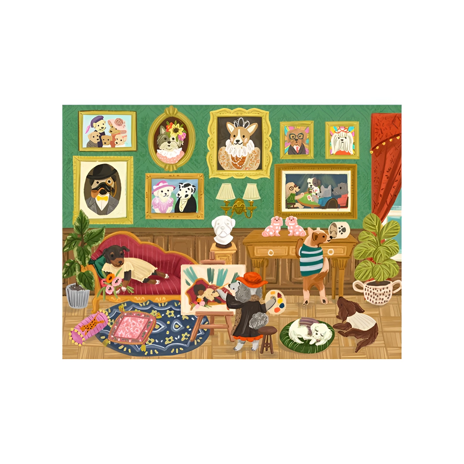 Doggie Art Gallery 1000 Piece Jigsaw Puzzle