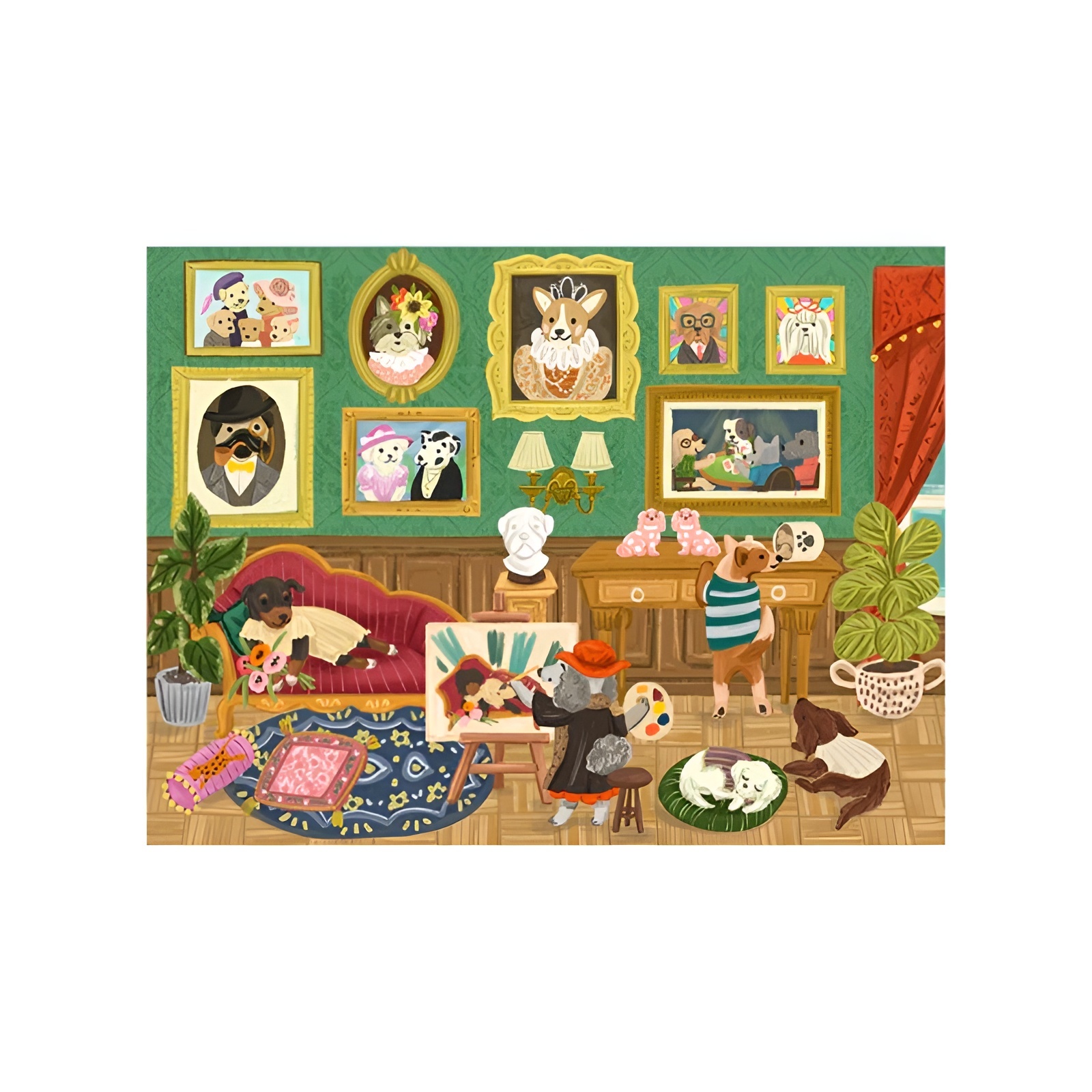 Doggie Art Gallery 1000 Piece Jigsaw Puzzle