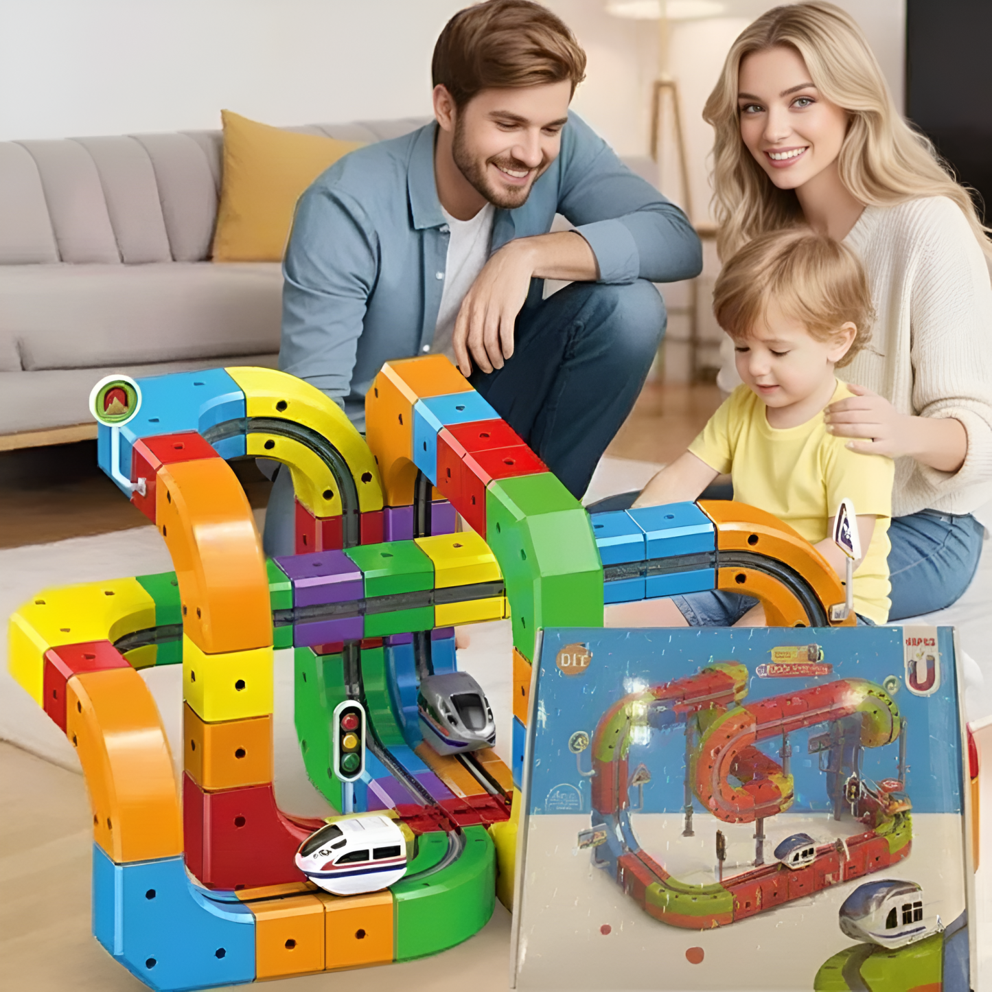 Magnetic Electric Railway Builder For Kids