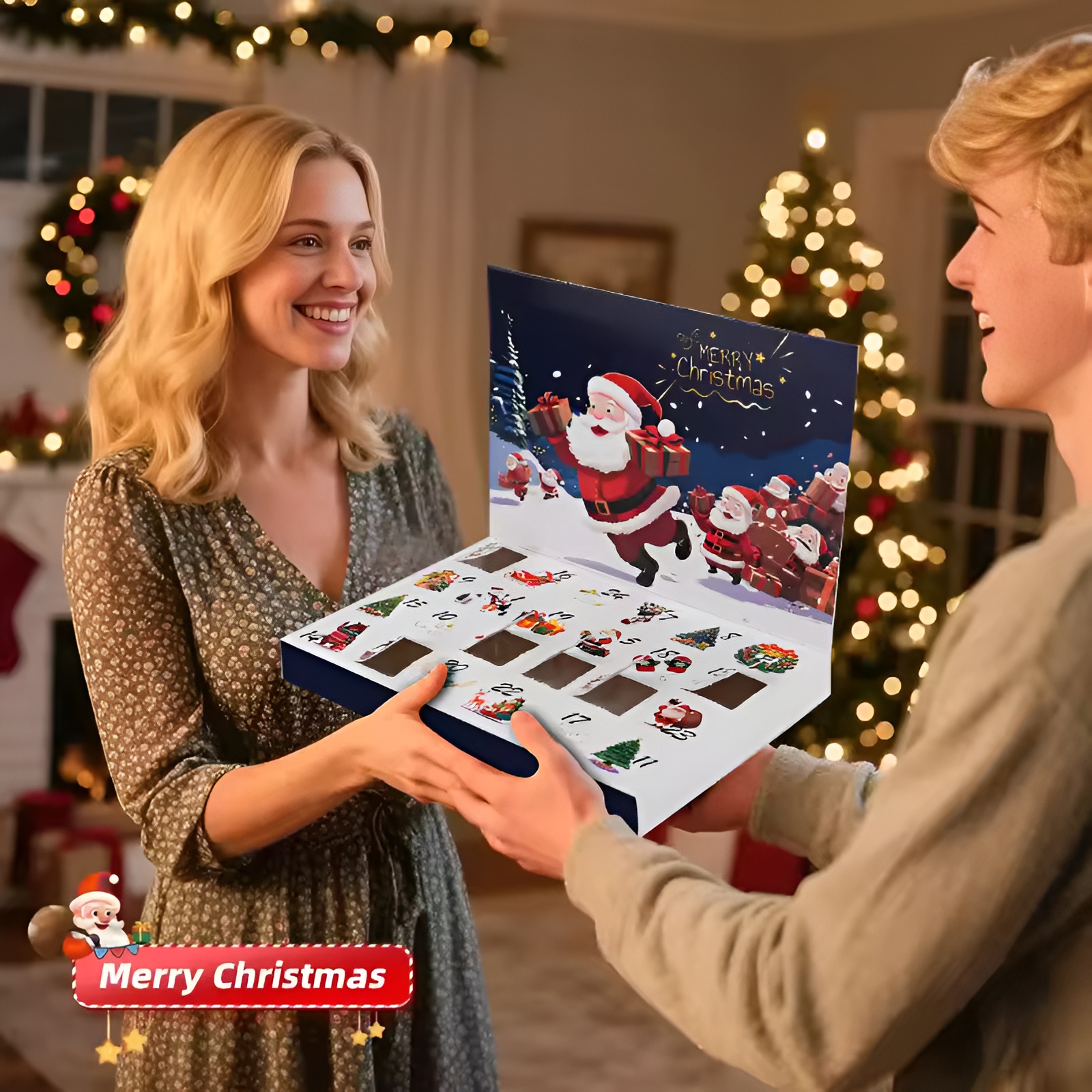 2025 Christmas Advent Calendar Empty Box 24 Days Countdown