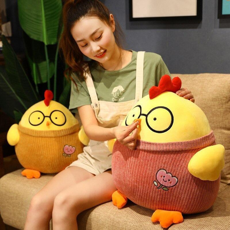 Stuffed Round Chicken Doll With Cotton Plush Toy