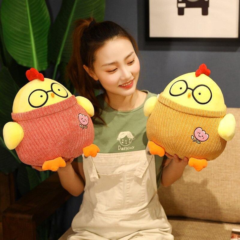 Stuffed Round Chicken Doll With Cotton Plush Toy