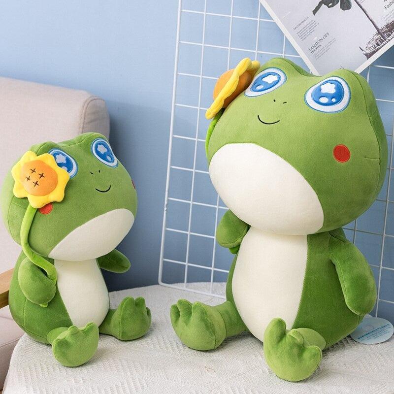 Frog Sunflower Plush Toy