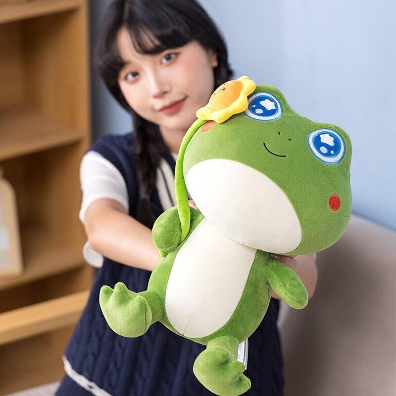 Frog Sunflower Plush Toy