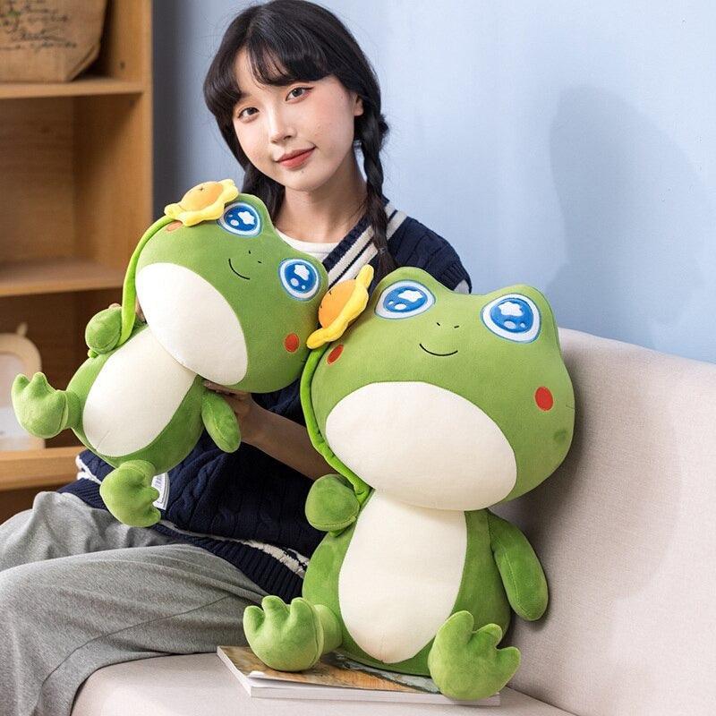 Frog Sunflower Plush Toy