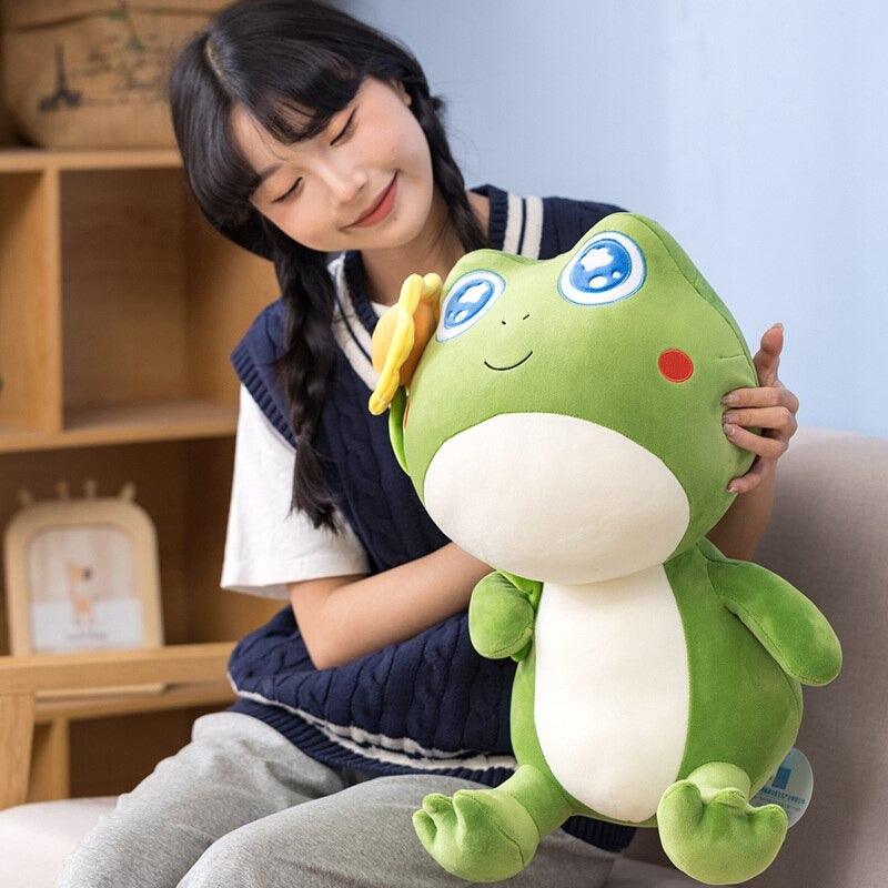 Frog Sunflower Plush Toy