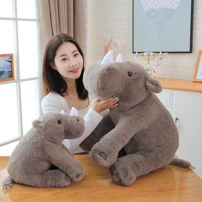 Rhinoceros Pillow Plush Toy With Soft Cotton Animal Doll