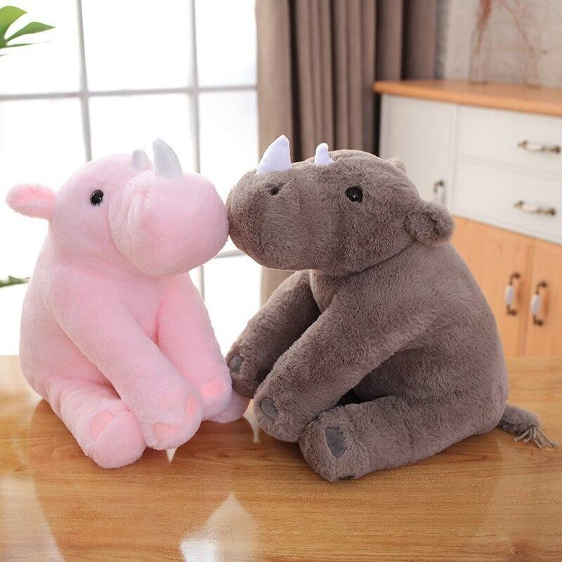Rhinoceros Pillow Plush Toy With Soft Cotton Animal Doll