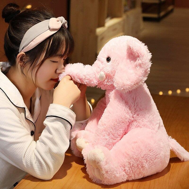 Fat Elephant Plush Toy Pillow For Kids Room Animal Decor