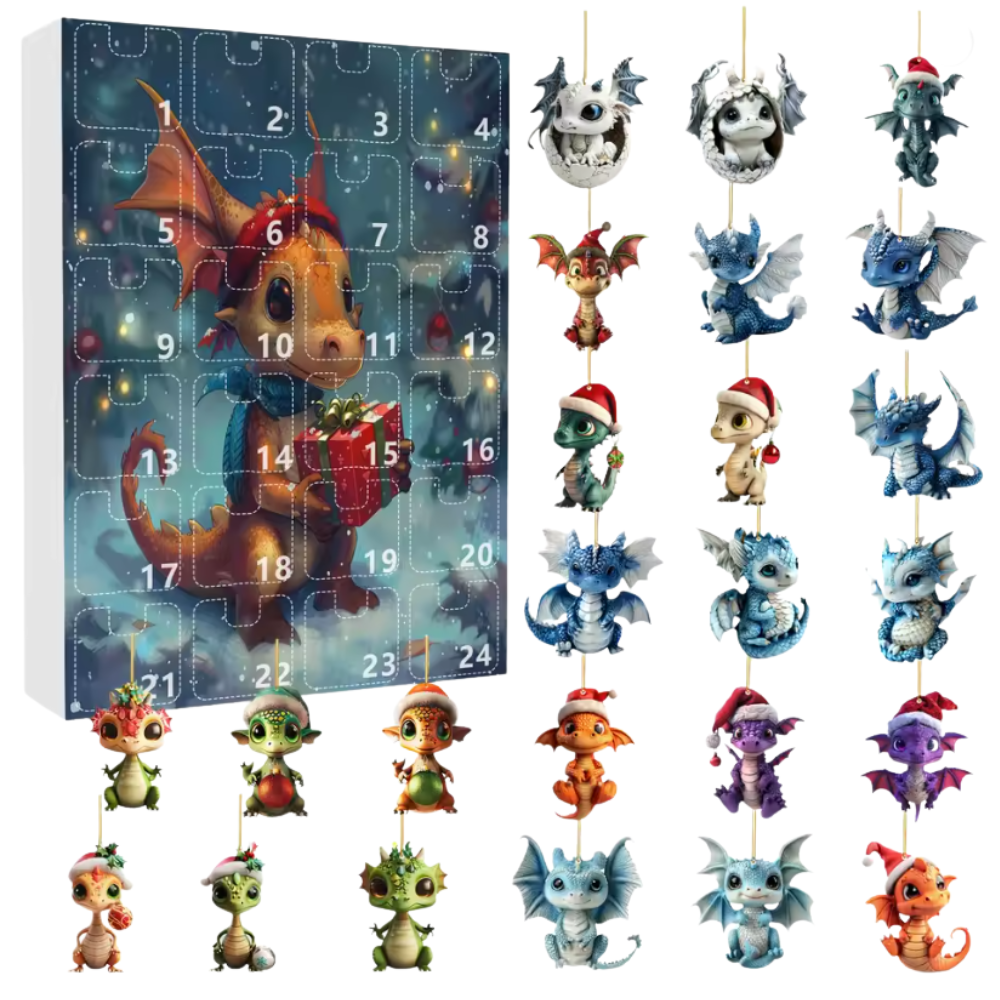 24-Day Christmas Advent Calendar Dragon Baby Surprise Box Set