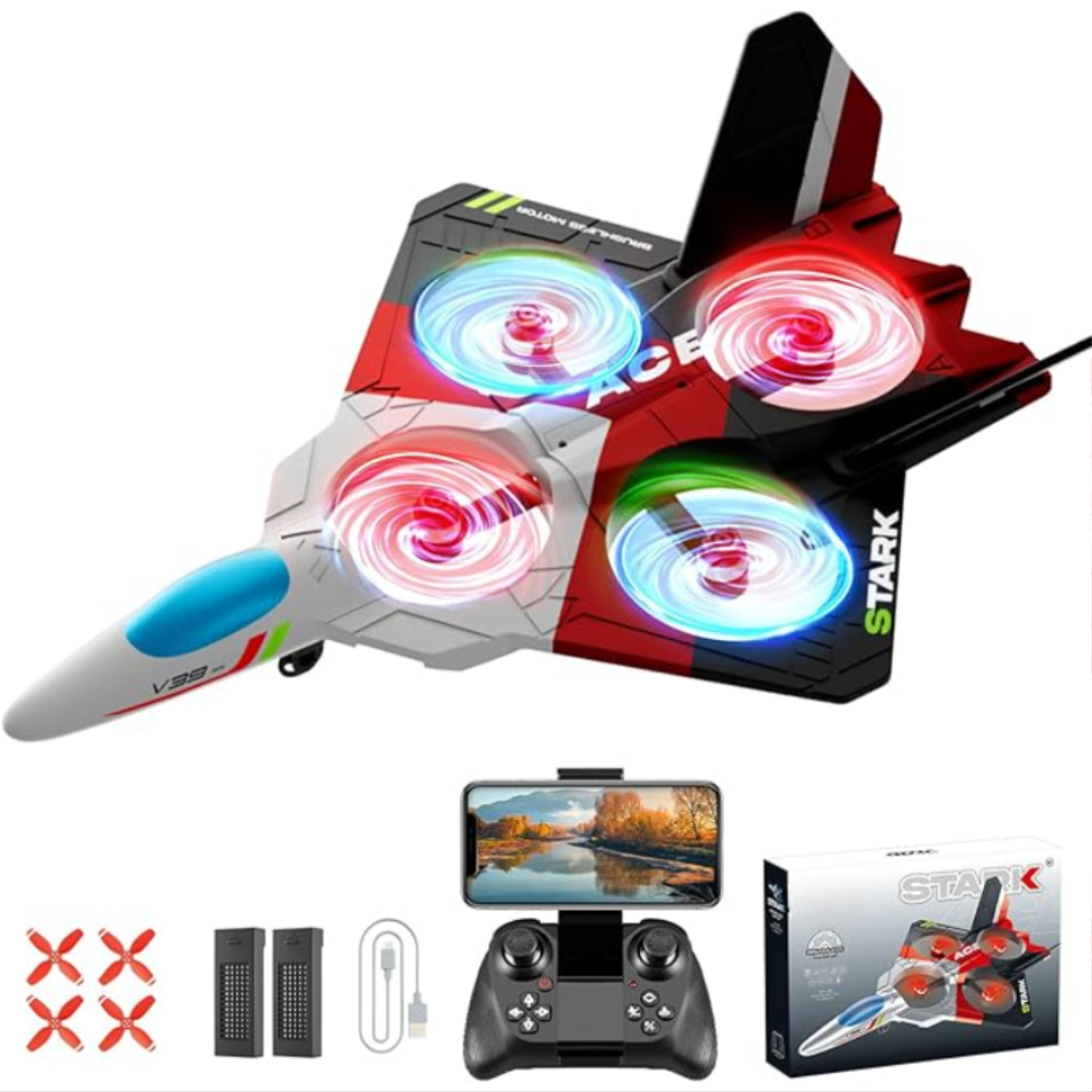 Remote Control Foam Airplane Toy With LED Lights And 360 Flip