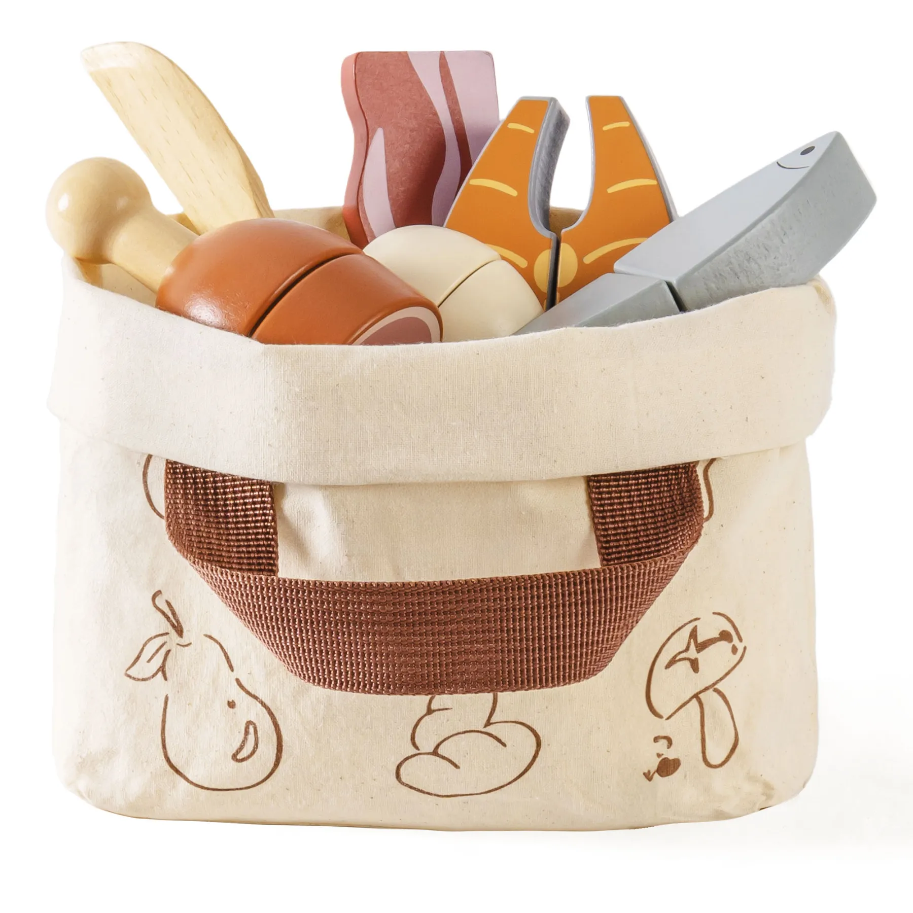 Wooden Play Food Meat Set for Kids