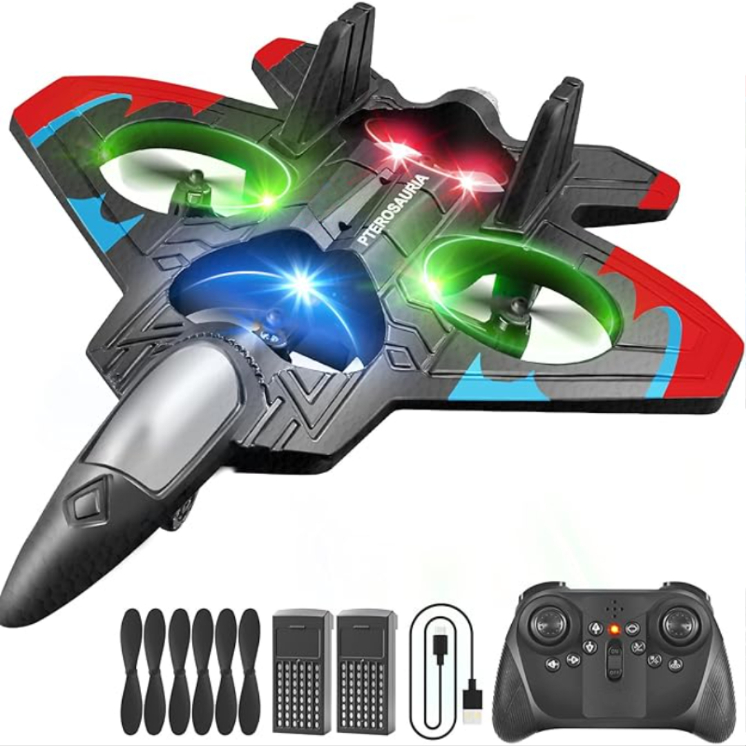 Remote Control Foam Airplane Toy With LED Lights And 360 Flip