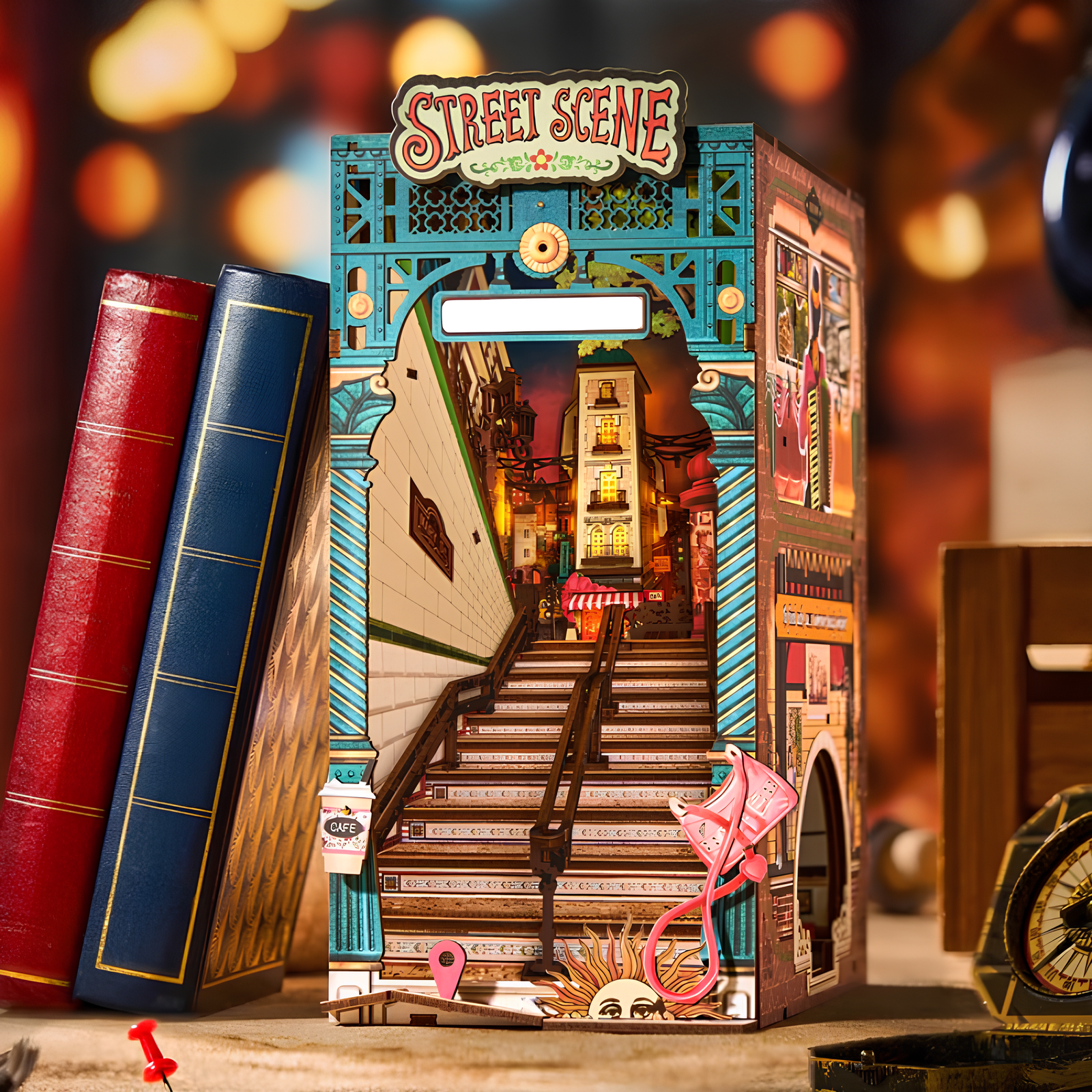 Street Scene DIY Book Nook Shelf Insert