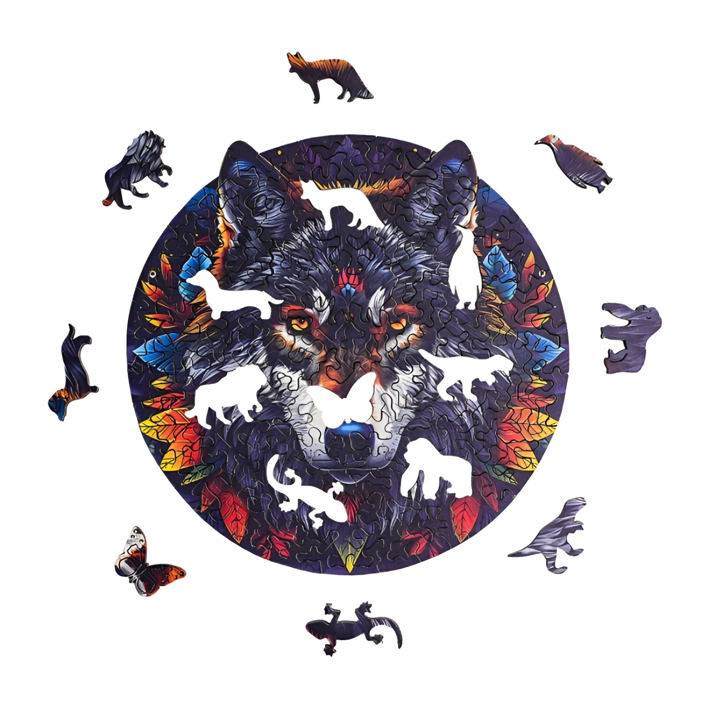 Wolf in the Jungle Wooden Jigsaw Puzzle