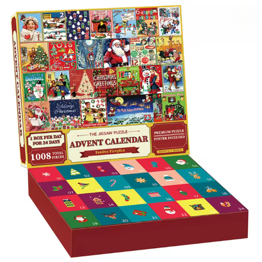 1008 Piece Advent Calendar Jigsaw Puzzle Set for Christmas Countdown