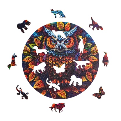 Moonlight Owl Wooden Jigsaw Puzzle